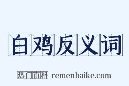 白鸡反义词是什么意思的图片